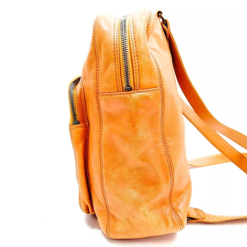 CHANEL Orange Lambskin backpack - Picture 5 of 17